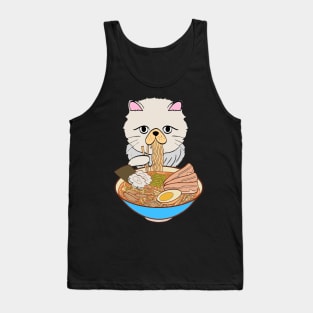 Cat Eating Spaghetti Tank Top